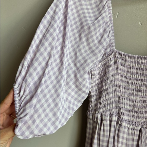 Christy Dawn Katrina Gingham Puff Sleeve Smocked Dress Cottagecore Prairie S - Picture 6 of 9